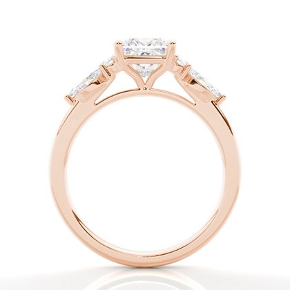 Rose Gold Side Stone Diamond Rings