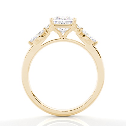 Yellow Gold Side Stone Diamond Rings