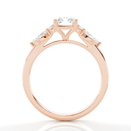 Rose Gold Side Stone Diamond Rings