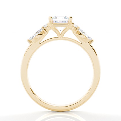 Yellow Gold Side Stone Diamond Rings