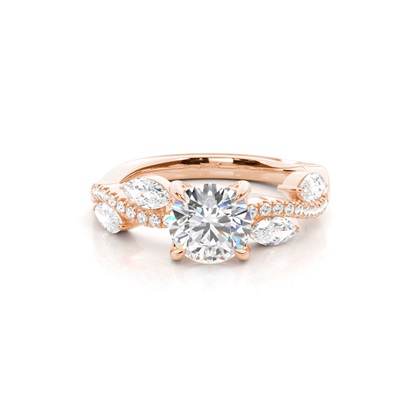 Twisted Vine Floral Diamond Engagement Ring