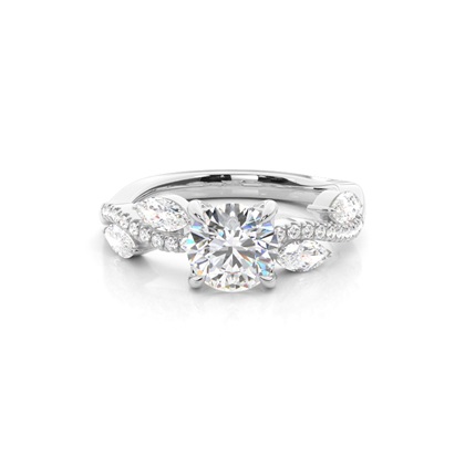 White Gold Side Stone Diamond Rings