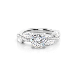 Twisted Vine Floral Diamond Engagement Ring