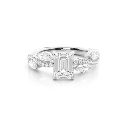 Emerald Cut Diamond Engagement Rings