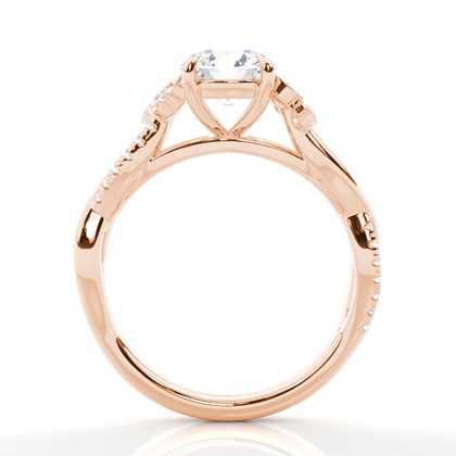 Rose Gold Side Stone Diamond Rings