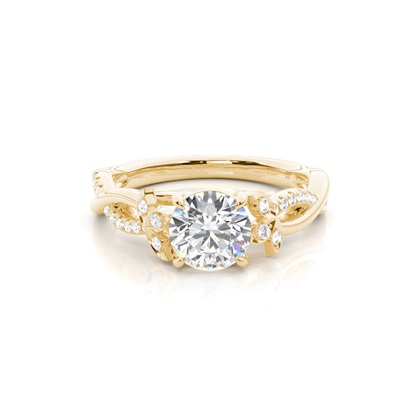 Twisted Vine Floral Diamond Engagement Ring