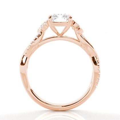 Rose Gold Side Stone Diamond Rings