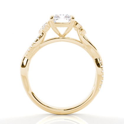 Yellow Gold Side Stone Diamond Rings