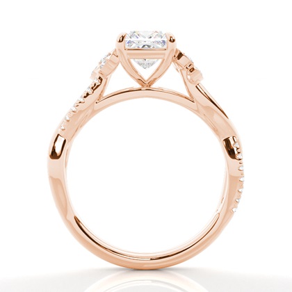 Rose Gold Side Stone Diamond Rings