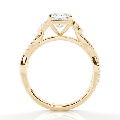 Yellow Gold Side Stone Diamond Rings
