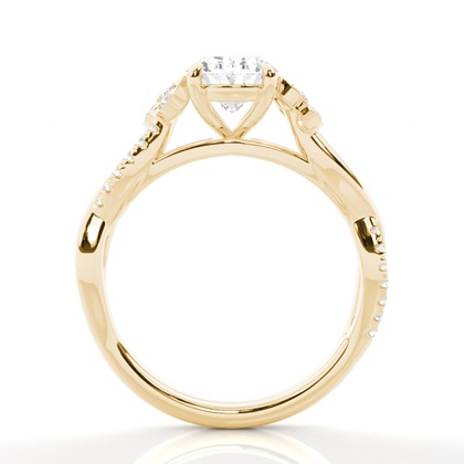 Yellow Gold Side Stone Diamond Rings