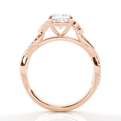 Rose Gold Side Stone Diamond Rings