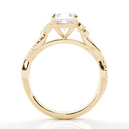 Yellow Gold Side Stone Diamond Rings