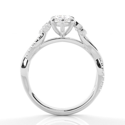 White Gold Side Stone Diamond Rings