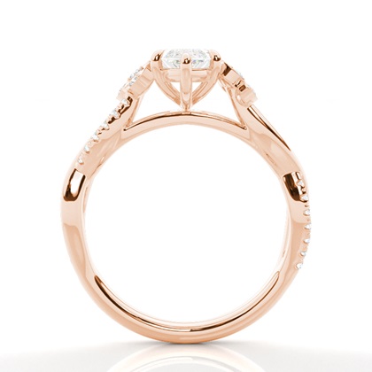 Rose Gold Side Stone Diamond Rings