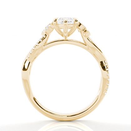 Yellow Gold Side Stone Diamond Rings