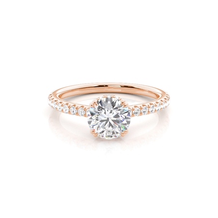 Rose Gold Side Stone Diamond Rings