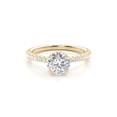 Yellow Gold Halo Engagement Rings