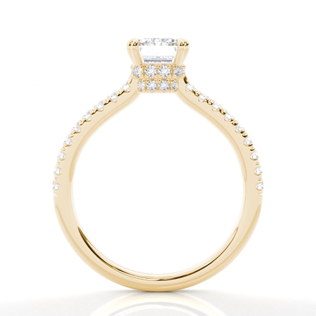 Smaragd Gelbgold Seitensteine Diamantringe