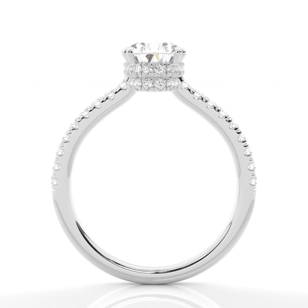 3.00 Carat Platin Halo Verlobungsringe