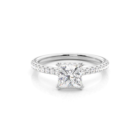 Princess Side Stone Diamond Rings