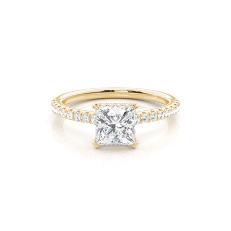 3.00 Carat Gelbgold Halo Verlobungsringe