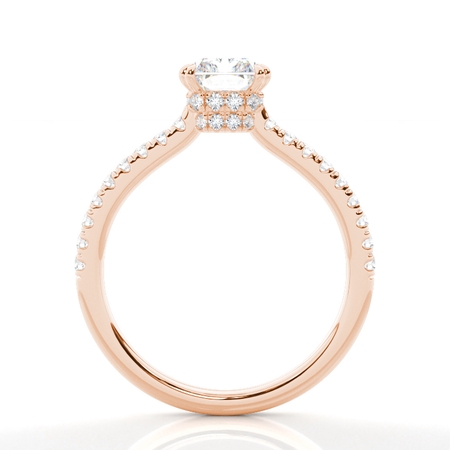 2.00 Carat Rotgold Halo Verlobungsringe