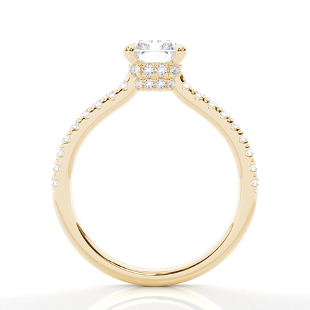 2.00 Carat Gelbgold Halo Verlobungsringe