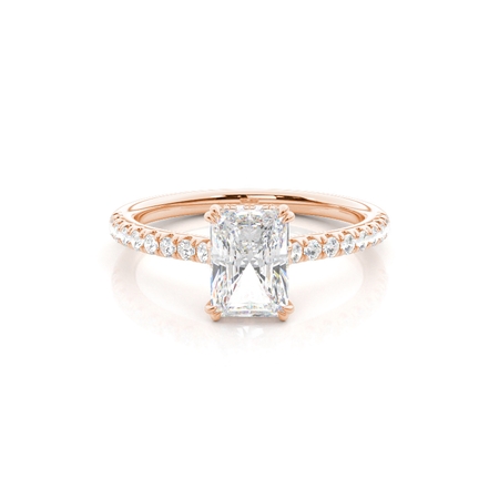 2.00 Carat Rotgold Halo Verlobungsringe