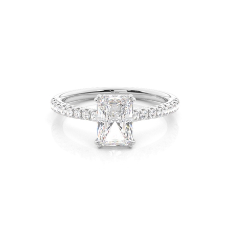 Radiant Side Stone Diamond Rings