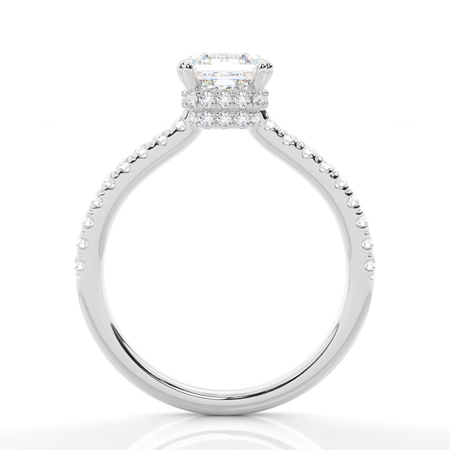 Asscher Halo Rings Diamond Engagement