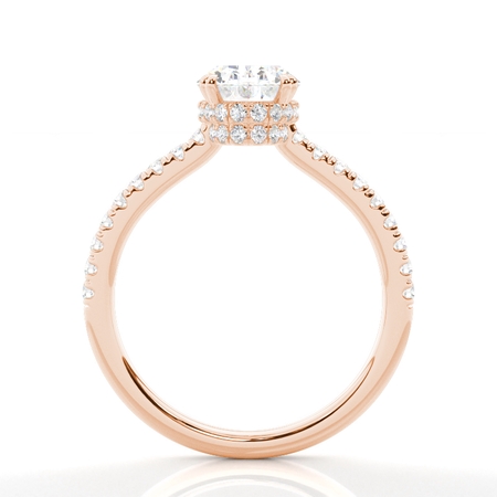 2.00 Carat Rotgold Halo Verlobungsringe