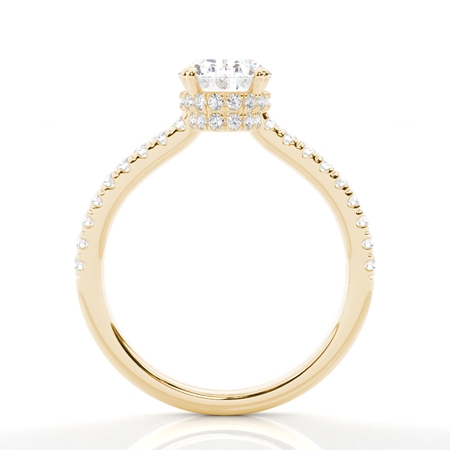 2.00 Carat Gelbgold Halo Verlobungsringe