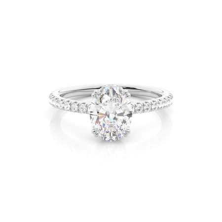 Oval Side Stone Diamond Rings
