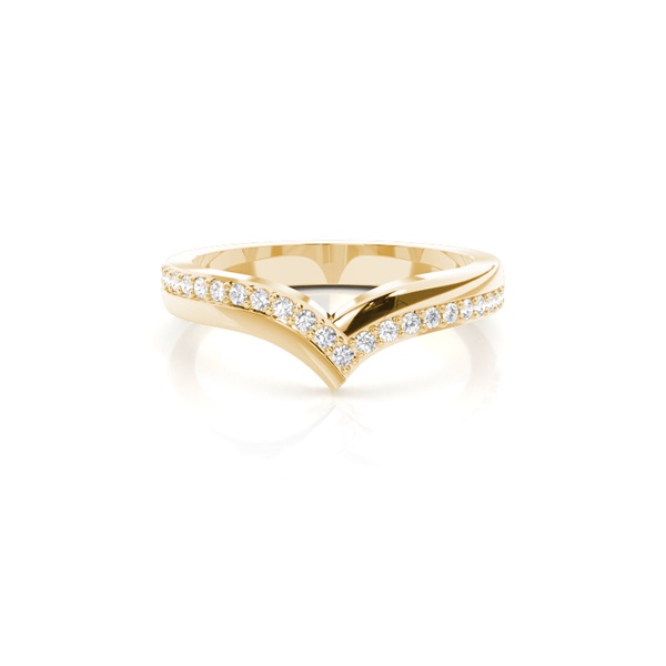 Studded Flat Profile Diamond Shaped Band