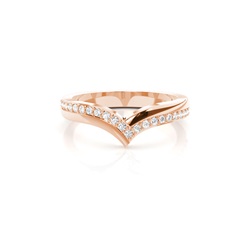 Diamant Band geformt mit einem Flachen Profil