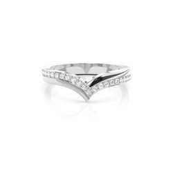Diamant Band geformt mit einem Flachen Profil