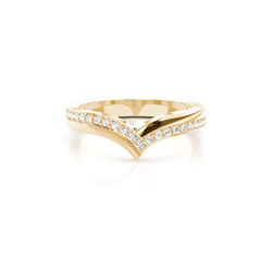 Diamant Band geformt mit einem Flachen Profil
