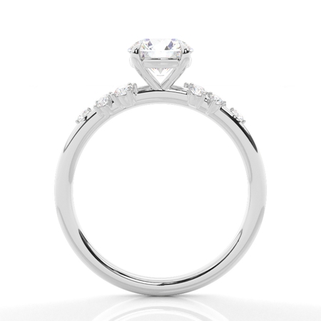Scatter Diamond Shoulder Modern Engagement Ring