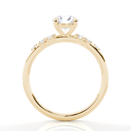 Yellow Gold Side Stone Diamond Rings