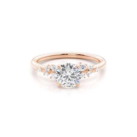 Rose Gold Side Stone Diamond Rings