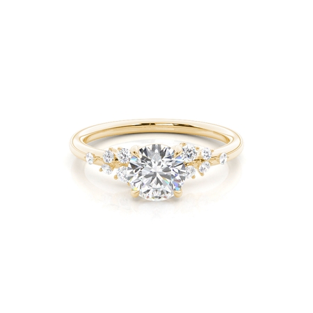 Yellow Gold Side Stone Diamond Rings