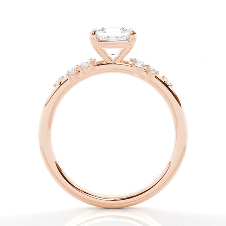 Asscher Rose Gold Engagement Rings