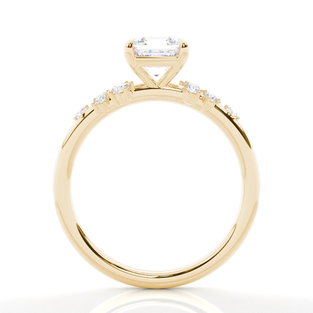 Asscher Yellow Gold Engagement Rings
