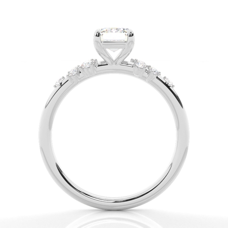 Emerald Side Stone Diamond Rings