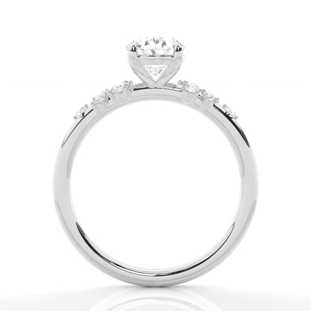 Scatter Diamond Shoulder Modern Engagement Ring