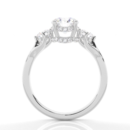 1.00 Carat Weißgold Trilogie Ringe