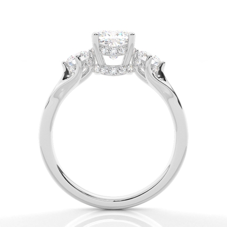 Kissen Platin Trilogie Verlobungsringe