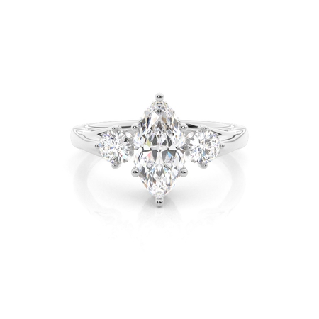 Marquise 3 Stone Diamond Rings