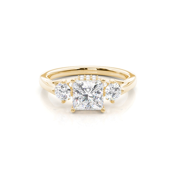 Hidden Halo Trilogy Princess Diamond Engagement Ring